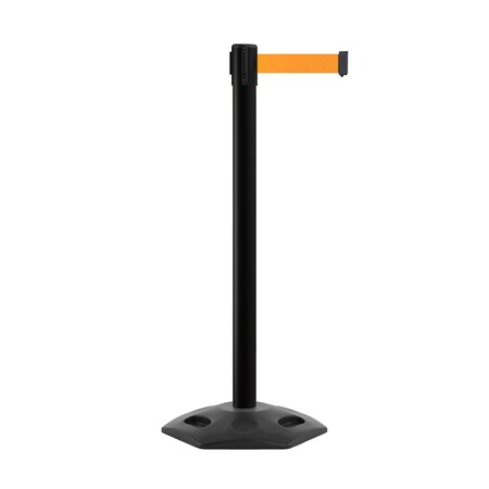 Montour Line Stanchion Belt Barrier Rubber Base Black Post 7.5ftFl.Org Belt P400RB-BK-FOR-75